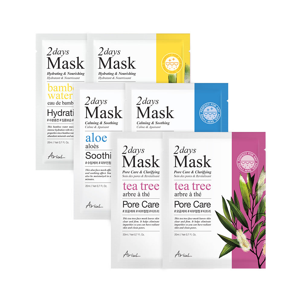 2Days Mask Variety Bundle | Set of Six Masks